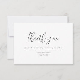 Moderne Minimalistische Hochzeit Dankeschön Card RSVP Karte