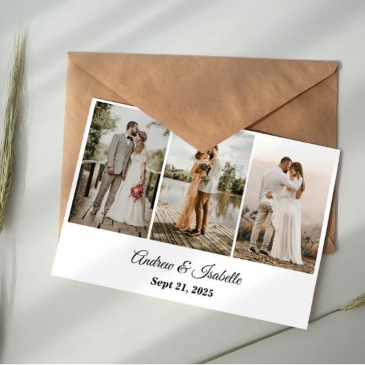 Moderne Minimalistische Hochzeit Dankeschön Card RSVP Karte