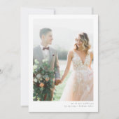 Moderne Minimalistische Hochzeit Dankeskarte (Vorderseite)