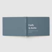 Moderne Minimalistische Hochzeit der Navy Gästebuch (Voll)
