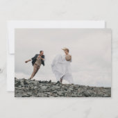 moderne, minimalistische Hochzeit des einfachen Fo Einladung (Rückseite)