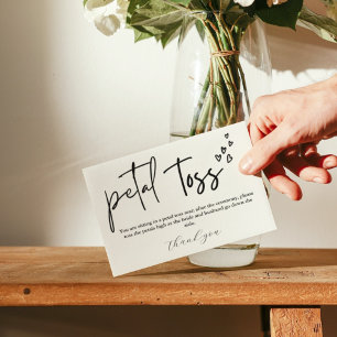 Moderne Minimalistische Hochzeit: Die Petal Toss C Einladung