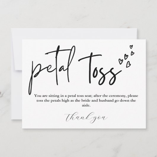 Moderne Minimalistische Hochzeit: Die Petal Toss C Einladung (Vorderseite)