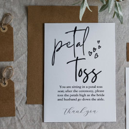 Moderne Minimalistische Hochzeit: Die Petal Toss K Einladung