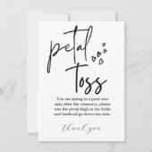 Moderne Minimalistische Hochzeit: Die Petal Toss K Einladung (Vorderseite)