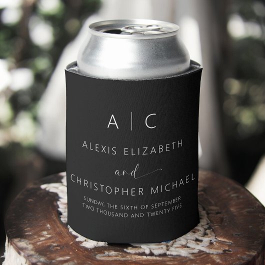 Moderne Minimalistische Hochzeit Dosenkühler