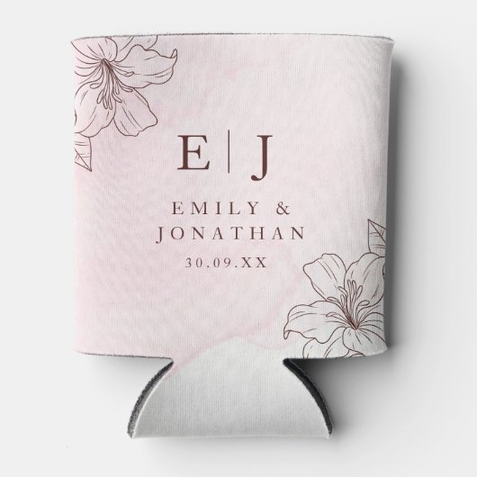 Moderne Minimalistische Hochzeit Dosenkühler (Vorderseite)