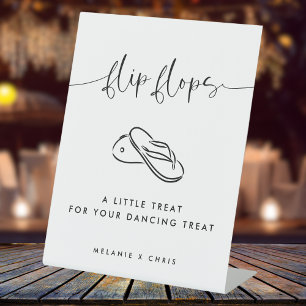 Moderne Minimalistische Hochzeit Drehte Flop Danci Sockelschild