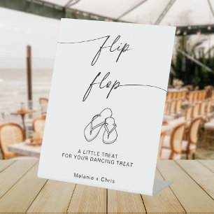 Moderne Minimalistische Hochzeit Drehte Flop Danci Sockelschild