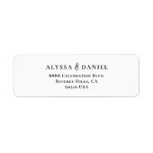 Moderne Minimalistische Hochzeit Einfache Rücksend (Vorne)