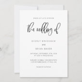 Moderne Minimalistische Hochzeit Einladung (Vorderseite)