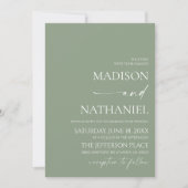 Moderne Minimalistische Hochzeit Einladung (Vorderseite)