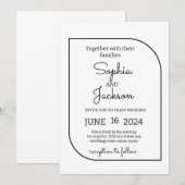 Moderne Minimalistische Hochzeit Einladung (Vorne/Hinten)