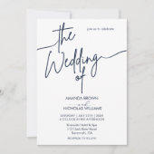 Moderne Minimalistische Hochzeit Einladung (Vorderseite)