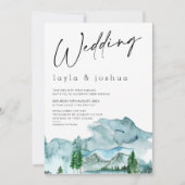 Moderne Minimalistische Hochzeit Einladung (Vorderseite)