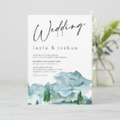 Moderne Minimalistische Hochzeit Einladung (Stehend Vorderseite)