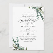 Moderne Minimalistische Hochzeit Einladung (Vorderseite)