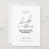 Moderne Minimalistische Hochzeit Einladung (Vorderseite)