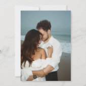 Moderne Minimalistische Hochzeit Einladung (Rückseite)