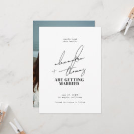 Moderne Minimalistische Hochzeit Einladung