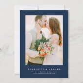 Moderne Minimalistische Hochzeit Einladung (Rückseite)