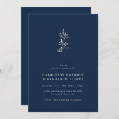 Moderne Minimalistische Hochzeit Einladung (Vorne/Hinten)