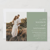 Moderne Minimalistische Hochzeit Einladung (Vorderseite)