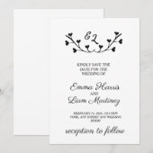 Moderne Minimalistische Hochzeit Einladung (Vorne/Hinten)