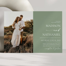 Moderne Minimalistische Hochzeit Einladung