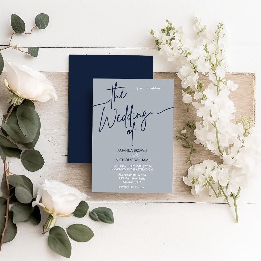 Moderne Minimalistische Hochzeit Einladung