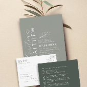 Moderne Minimalistische Hochzeit Einladung