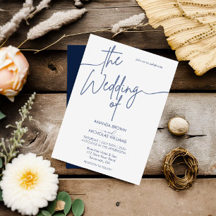 Moderne Minimalistische Hochzeit Einladung
