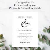 Moderne Minimalistische Hochzeit Einladung