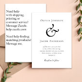 Moderne Minimalistische Hochzeit Einladung