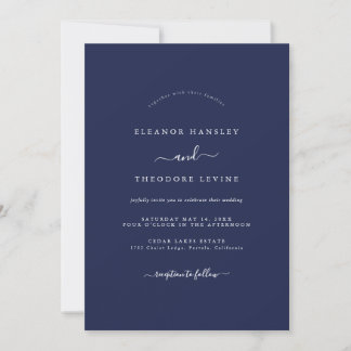 Moderne Minimalistische Hochzeit Einladung