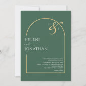 Moderne Minimalistische Hochzeit Einladung (Vorderseite)