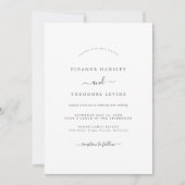 Moderne Minimalistische Hochzeit Einladung (Vorderseite)