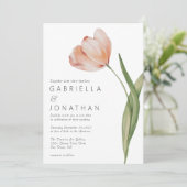 Moderne Minimalistische Hochzeit Einladung (Stehend Vorderseite)