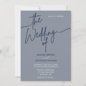 Moderne Minimalistische Hochzeit Einladung (Vorderseite)