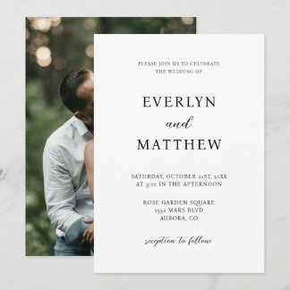 Moderne Minimalistische Hochzeit Einladung