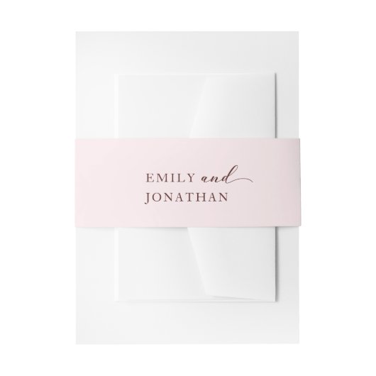 Moderne Minimalistische Hochzeit Einladungsbanderole (Vorderseite Beispiel)