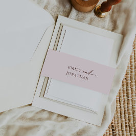 Moderne Minimalistische Hochzeit Einladungsbanderole