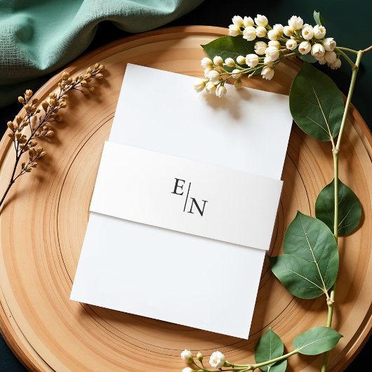 Moderne Minimalistische Hochzeit Einladungsbanderole