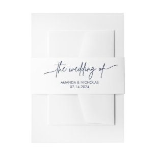 Moderne Minimalistische Hochzeit Einladungsbanderole