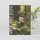 Moderne Minimalistische Hochzeit | Fett-Typografie Save The Date (Stehend Vorderseite)