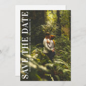 Moderne Minimalistische Hochzeit | Fett-Typografie Save The Date (Vorne/Hinten)