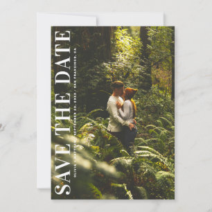 Moderne Minimalistische Hochzeit   Fett-Typografie Save The Date