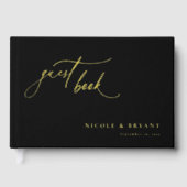 Moderne Minimalistische Hochzeit Gästebuch (Vorderseite)