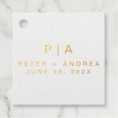 Moderne Minimalistische Hochzeit Geschenkanhänger (Vorderseite)