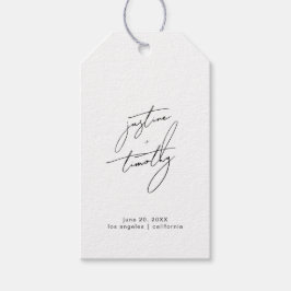 Moderne Minimalistische Hochzeit Geschenkanhänger